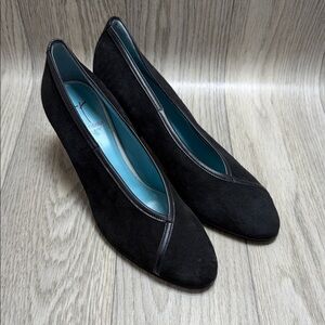 Thierry Rabotin Black Suede Heels